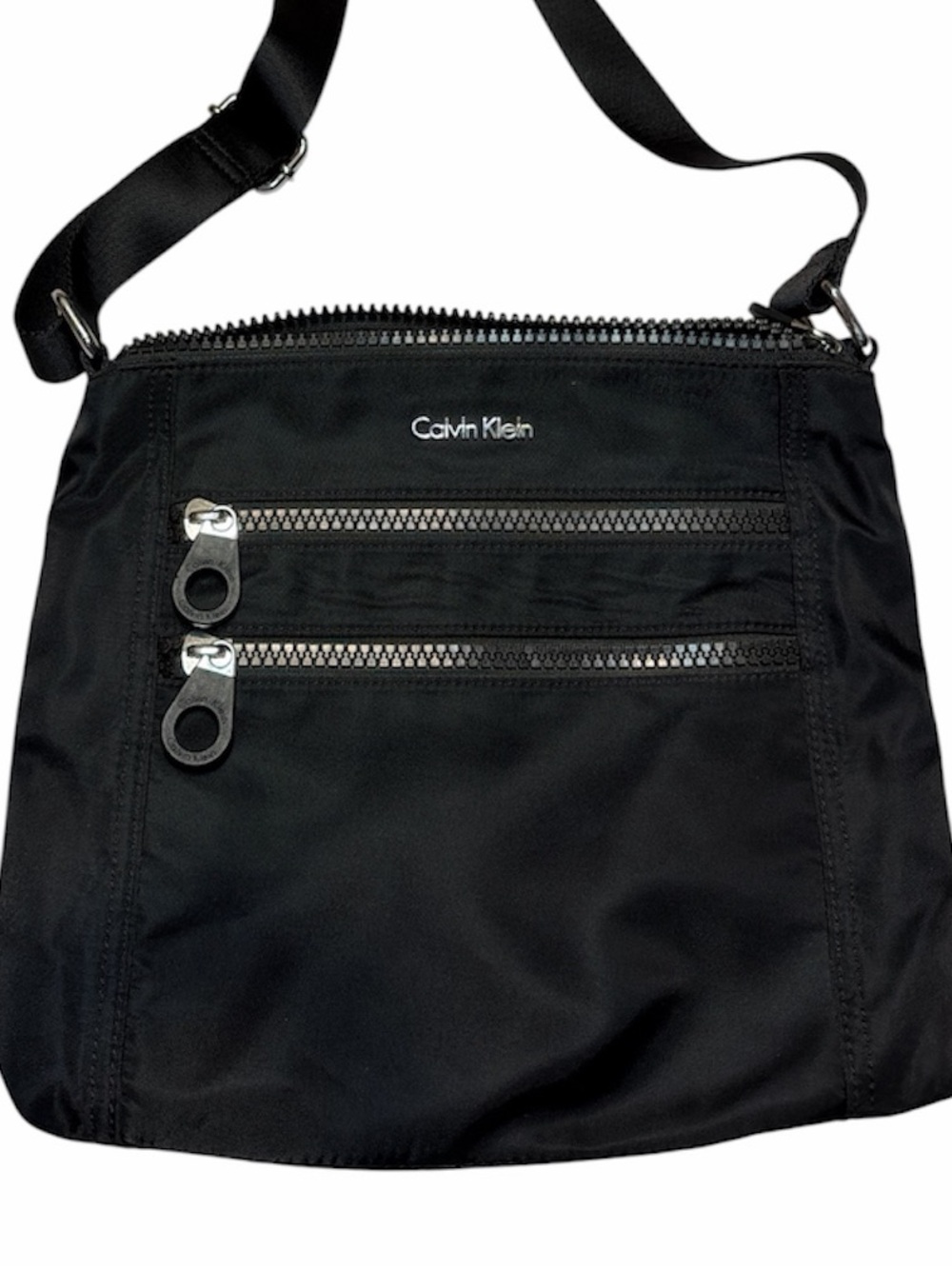 Calvin Klein Black Nylon Messenger Crossbody - Picture 2 of 5